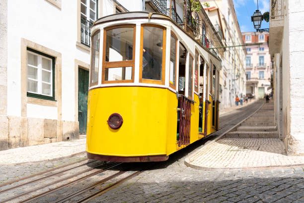 istock Yellow typical Bica elevator in Lisbon, Portugal. 1367804731
