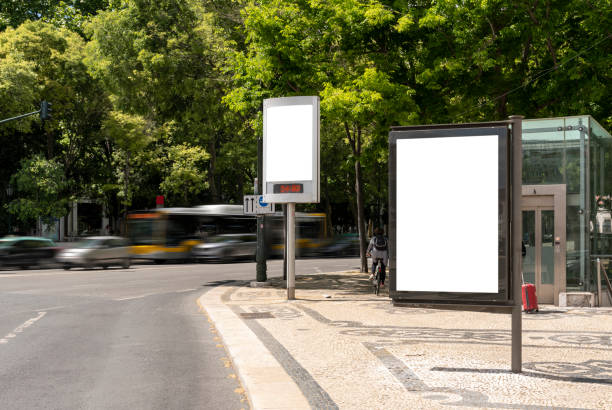 istock empty billboard in the city - mock up for advertising 1367806106