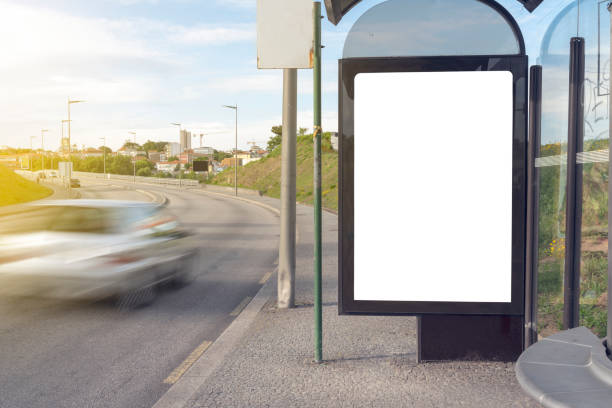 istock empty billboard in the city - mock up for advertising 1367806378