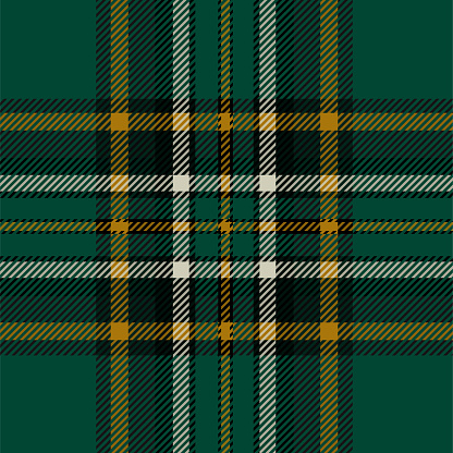 Irish National Tartan Plaid Pattern Fabric Swatch