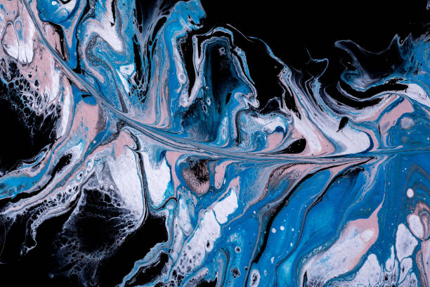 istock Modern abstract fluid art with amazing natural flowing lines, blotches. 1367811023
