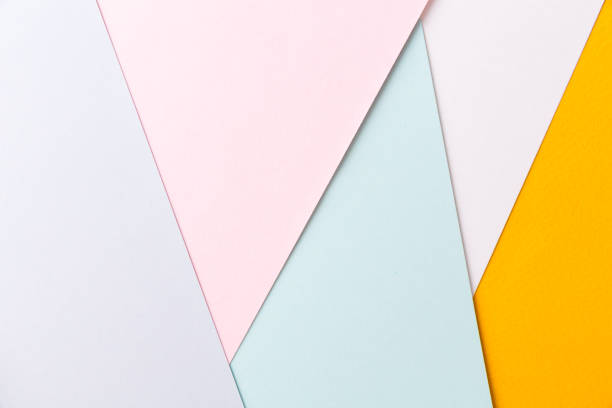 istock Background of colored paper. Abstract colored paper texture background. Minimal geometric shapes and lines. Trendy natural colors 1367813215