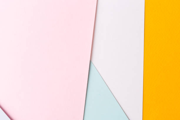 istock Background of colored paper. Abstract colored paper texture background. Minimal geometric shapes and lines. Trendy natural colors 1367813224