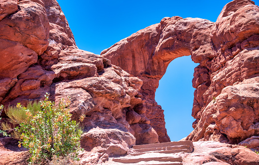 Turret Arch at Arches National Park, Utah in summer season