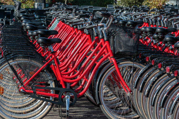 istock row of red bikes for bicycle sharing 1367823439