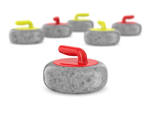 istock curling stones on white background. Isolated 3D illustration 1367826396