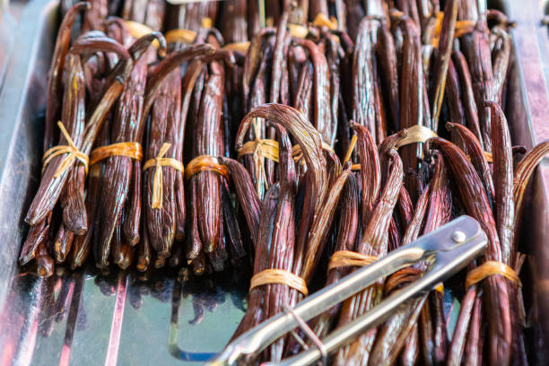 Vanilla pods - Reunion Island's Market retail Vanilla pods in the market, Plant in Reunion Island.

Vanilla planifolia vanilla orchid stock pictures, royalty-free photos & images