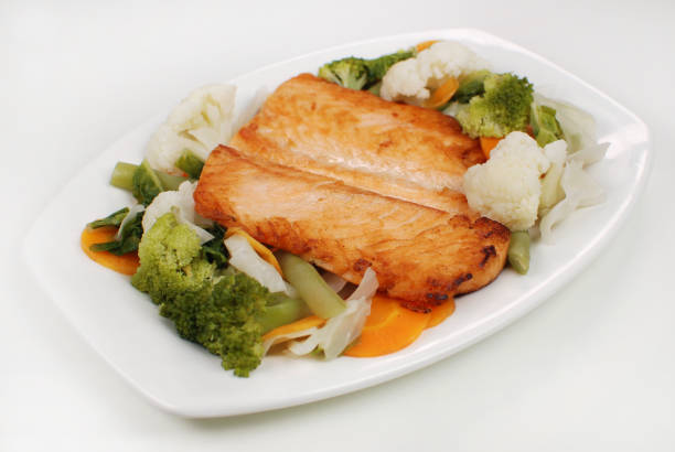 Salmon fish Teppanyaki