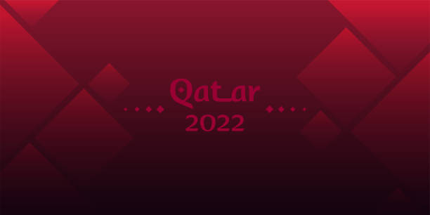 ilustrações, clipart, desenhos animados e ícones de fundo abstrato, bem-vindo ao catar, banner de premiação - qatar