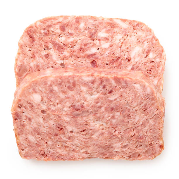 istock Slices of pork luncheon meat. 1367840159