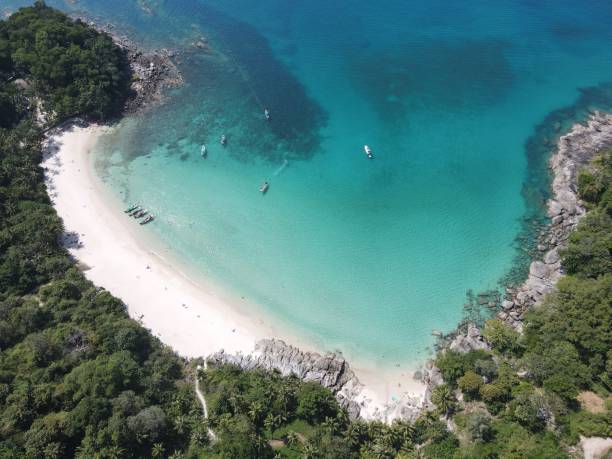 istock Aerial view island beach 1367841137