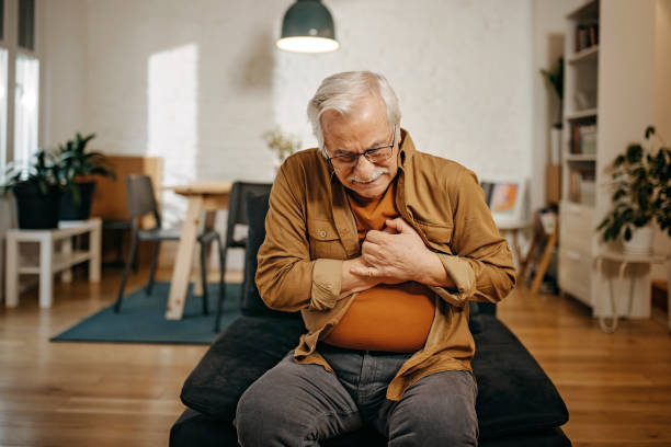 istock Senior man has chest pain 1367842609