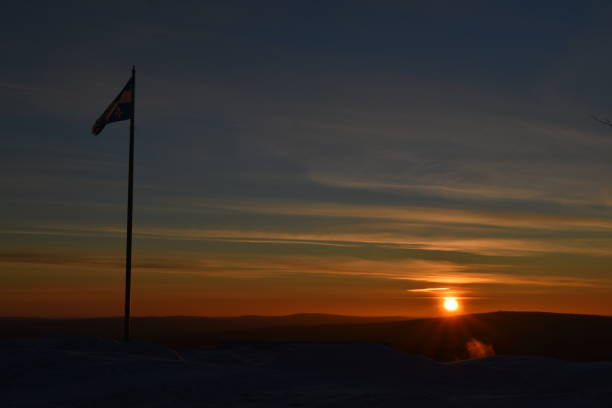 A sunrise n cold morning, Sainte-Apolline, Quebec, Canada