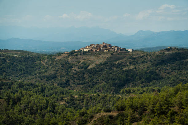 Views of the Priorat and Gratallops stock photo