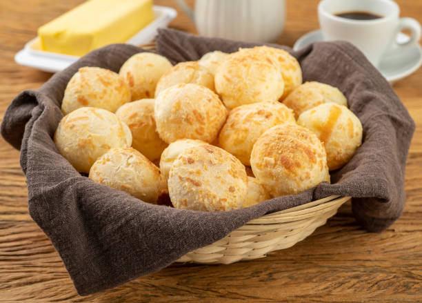 istock Typical brazilian cheese bun in a basket, coffee and butter 1367846736