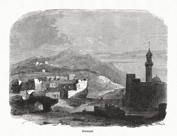 istock Emmaus Nicopolis, Israel, wood engraving, published in 1862 1367849399