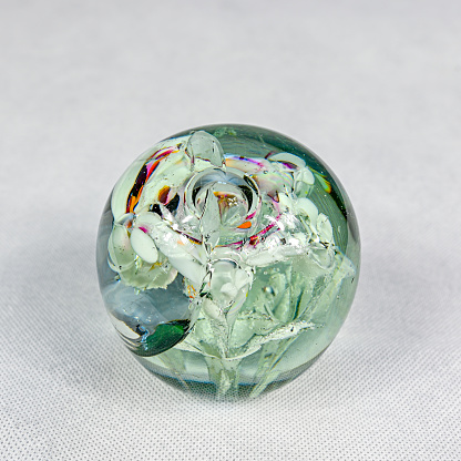 old paper weight in form of a glass ball Sweden 2022