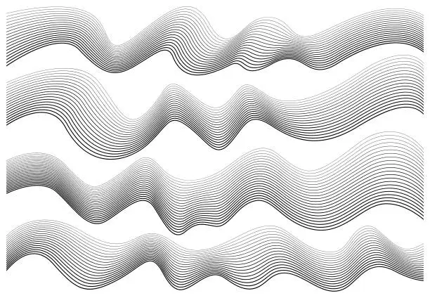 Vector illustration of Abstract graphic waves