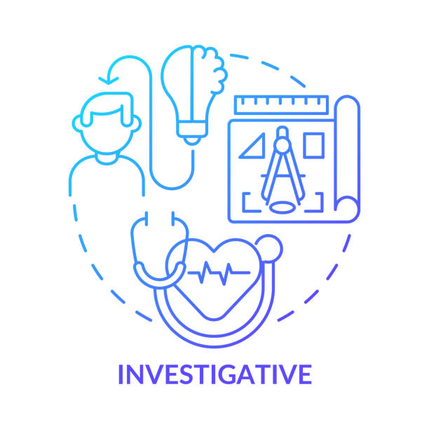 следственная профессия синий значок концепции градиента - investigative stock illustrations