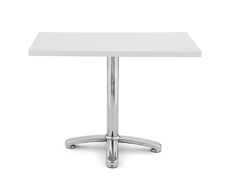 dining table iron legs on white background