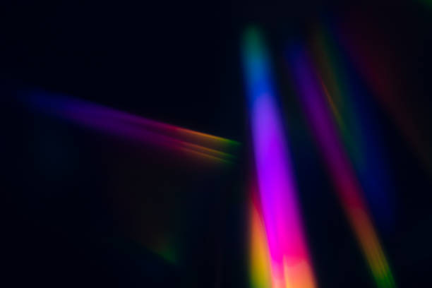 istock Abstract futuristic background with glowing light effect 1367859434