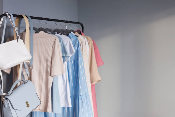 istock light colored womens summer clothes on  hanger 1367860584