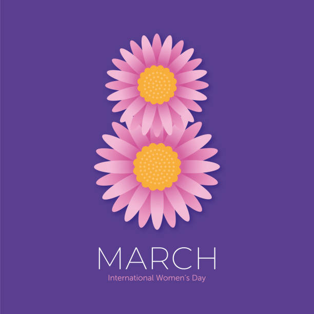 International Women's Day template for advertising, banners, leaflets and flyers. The International Women's Day on 8th March is a national day to fight for gender equality by the feminist movement. Stock illustration womens day flowers stock illustrations