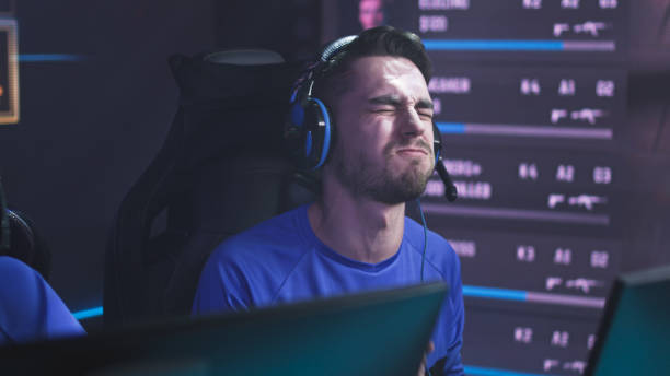 istock Angry cyber sportsman loosing match 1367864442