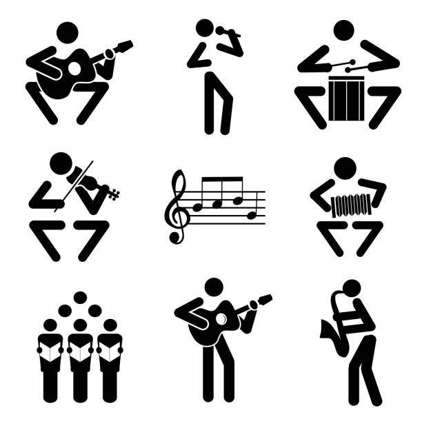 ilustrações de stock, clip art, desenhos animados e ícones de music icons. - choir elements