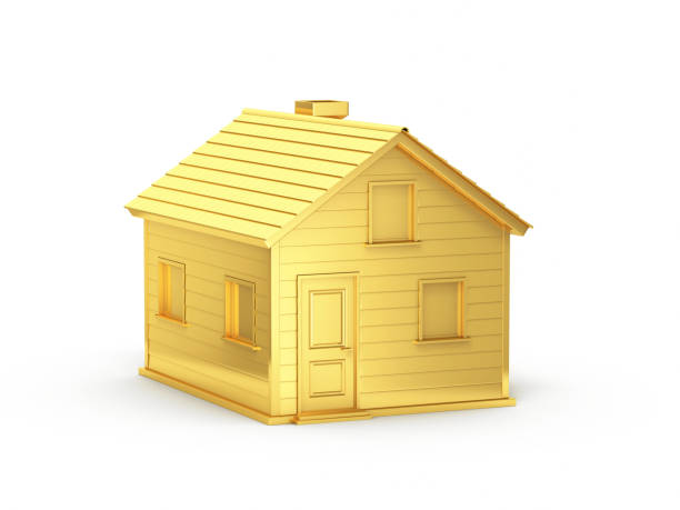 istock 3d Render Miniature house concept on Isolated White Background 1367867397