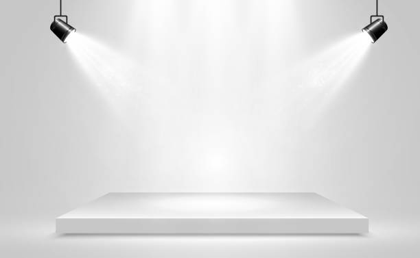 istock Realistic  illustration of a 3D platform on a transparent background. 1367868940