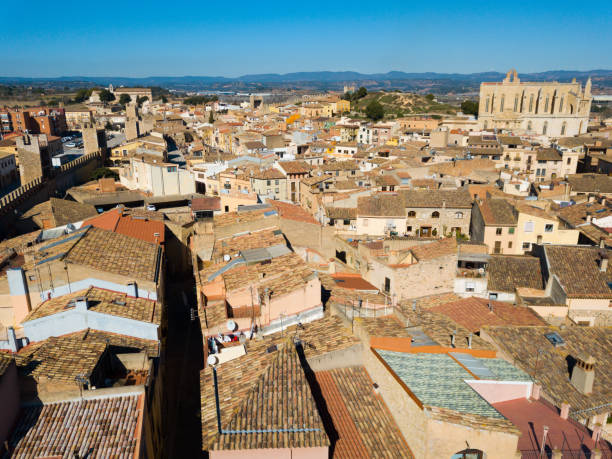 istock Aerial view of Montblanc, Spain 1367871129