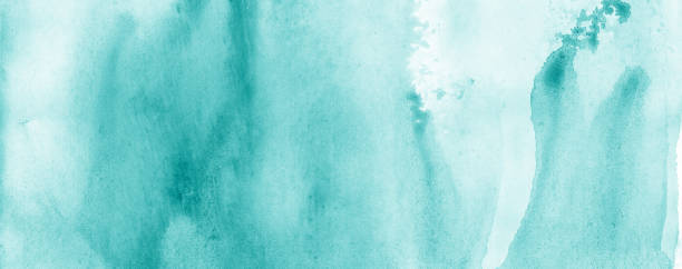 Abstract green turquoise teal watercolor. Art background with space for design. Abstract green turquoise teal watercolor. Art background with space for design. Wide banner. Panoramic. turquoise coloured stock pictures, royalty-free photos & images