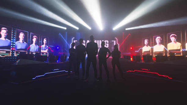 istock Confident team of gamers during tournament 1367875161