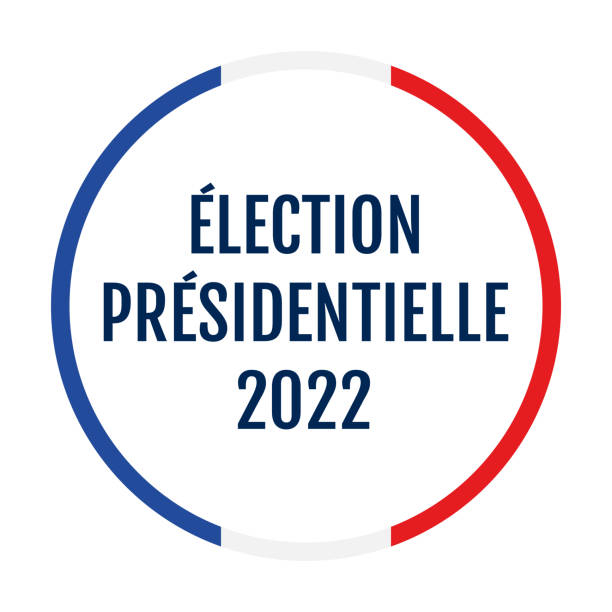 президентские выборы во франции в 2022 году - president of france stock illustrations