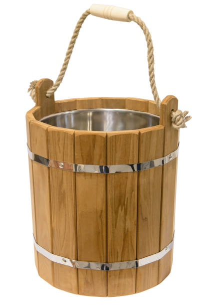 istock Bucket made of boards with a metal insert 1367876518