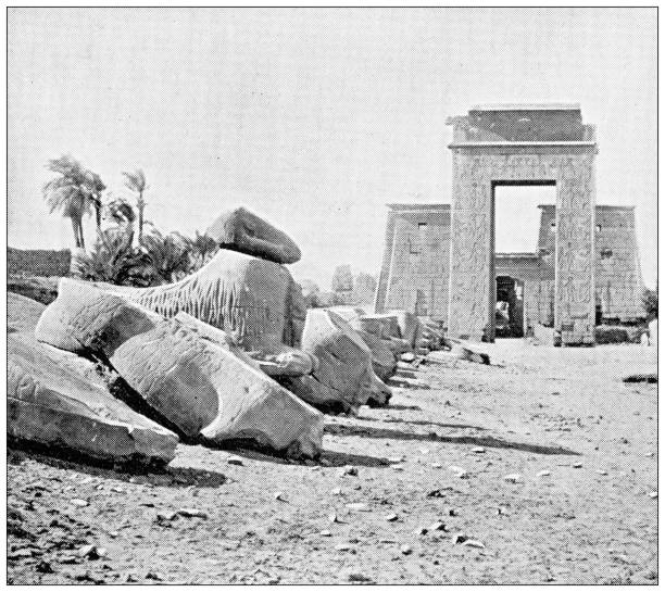 istock Antique travel photographs of Egypt: Karnak 1367877039