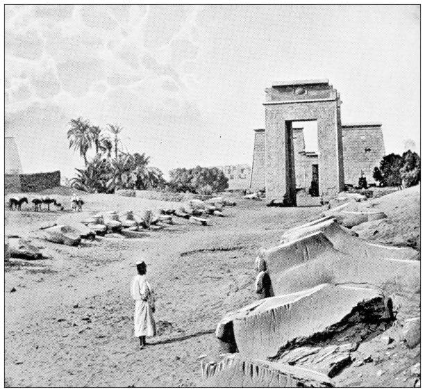 istock Antique travel photographs of Egypt: Karnak 1367877061