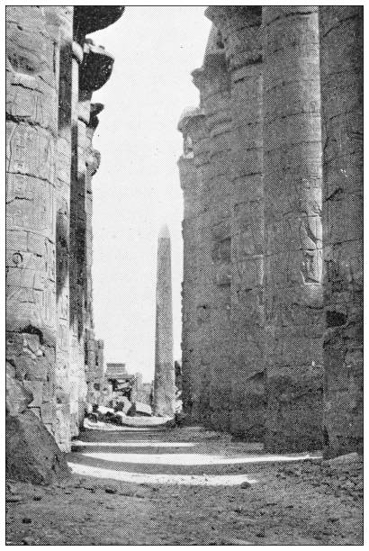 istock Antique travel photographs of Egypt: Karnak 1367877232
