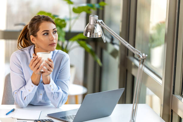 istock Businesswoman in office 1367877649