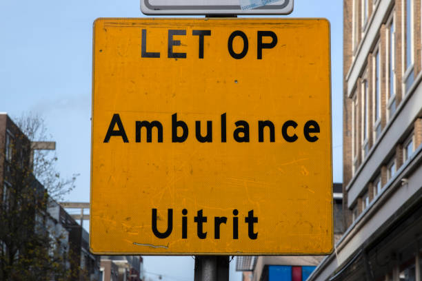 istock General Warning Sign Ambulance Exit At Amsterdam The Netherlands 1367880603