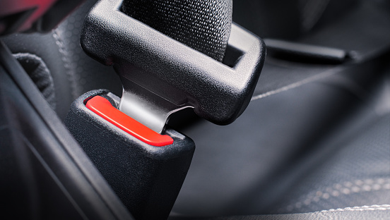 seat belt in a car close-up
