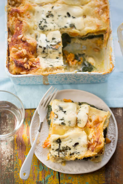 istock Pumpkin, spinach, behamel sauce, three cheese sauce with pine nuts 1367887311