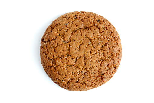 Oatmeal cookies are isolated on a white background. High quality photo