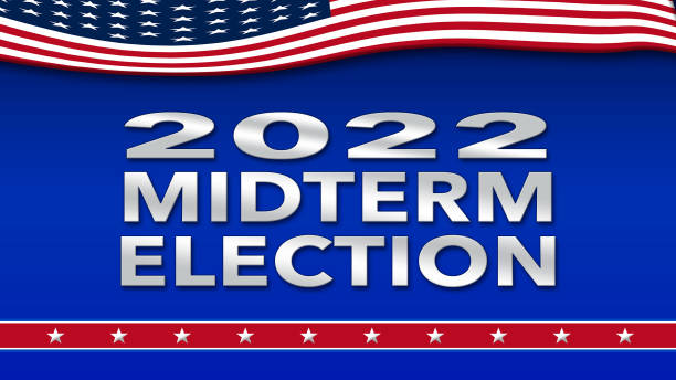 istock 2022 Midterm Election with USA flag and stars - Illustration 1367890828
