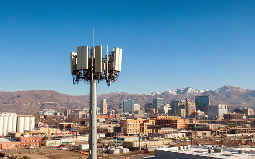 5G Cell Towers in a Downtown Setting