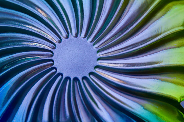 istock Glass plate blue green circle swirl 1367897193