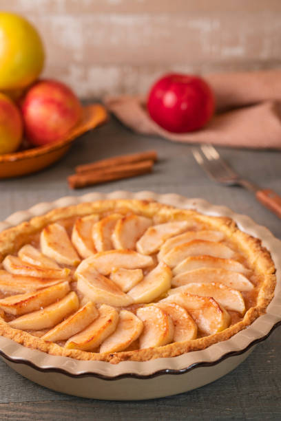 istock Background with homemade apple pie 1367900961