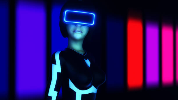 istock a young woman using a virtual reality headset in cyberspace (3d rendering) 1367901479