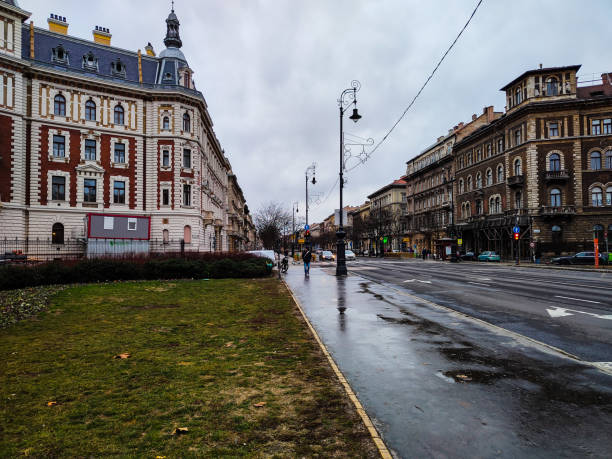 istock Architecture buildings on street 1367905551
